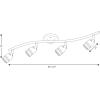 Progress Lighting P6163-09WB 4-Light Wavy Wall/Ceiling Mount Directional, Brushed Nickel