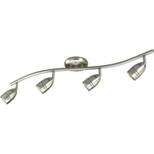 Progress Lighting P6163-09WB 4-Light Wavy Wall/Ceiling Mount Directional, Brushed Nickel