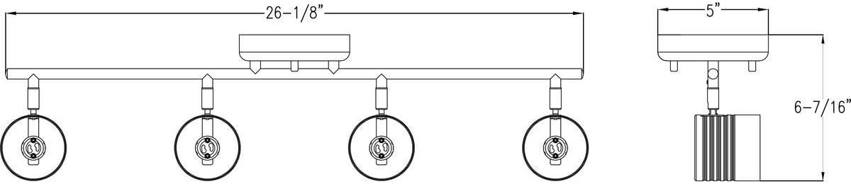image:imageProgress Lighting Kitson Collection Satin White FourHead MultiDirectional TrackBlack