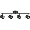 Progress Lighting Kitson Collection Satin White Four-Head Multi-Directional Track(Black)