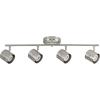 Progress Lighting Kitson Collection Satin White Four-Head Multi-Directional Track(Nickel)