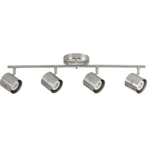 Progress Lighting Kitson Collection Satin White Four-Head Multi-Directional Track(Nickel)