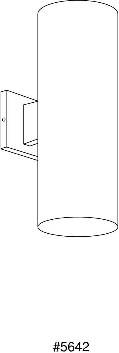 image:imageProgress Lighting 6Inch Cylinder Outdoor LED Wall Sconce 2Light Modern Wall Mount LED Up and Down Lights Interior and Exterior Lighting for Home or Porch Aluminum White P56423030K