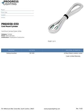 image:imageProgress Lighting Field Cuttable White Cord Mount for Cylinder Aluminum Cylinder Lights
