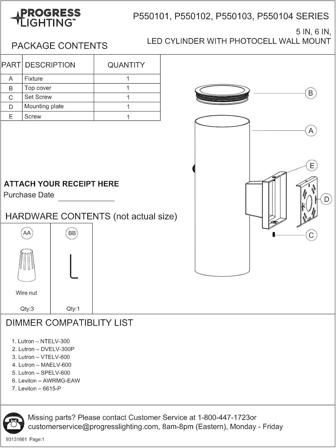 image:imageProgress Lighting P55010202030 5IN CYL RNDS Cylinder Bronze