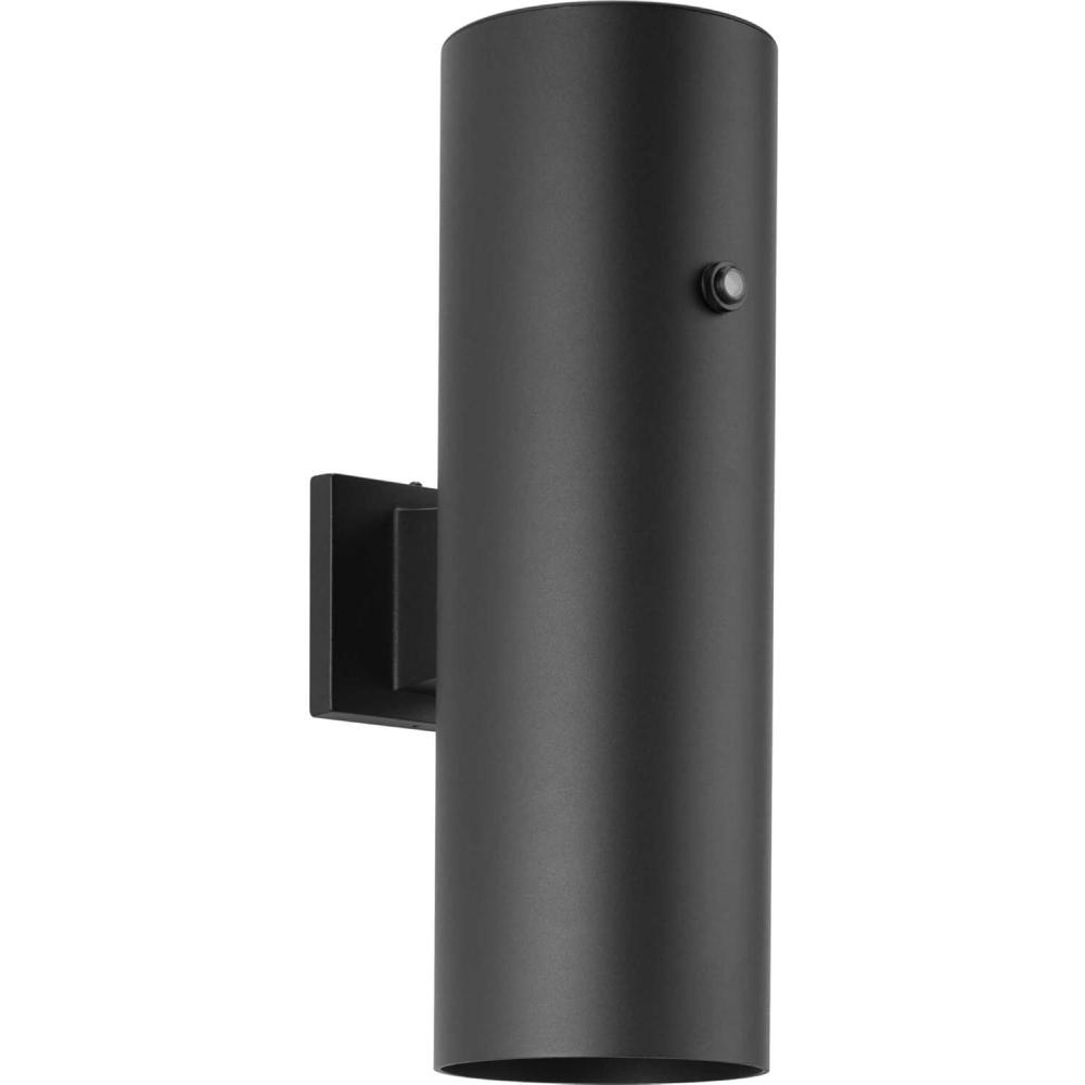 image:imageProgress Lighting 1Light 6Inch Black Modern Outdoor LED Large UpDown Wall Lantern Light with Photocell Cylinder Collection Indoor amp Outdoor P55010403130 BlackBlack