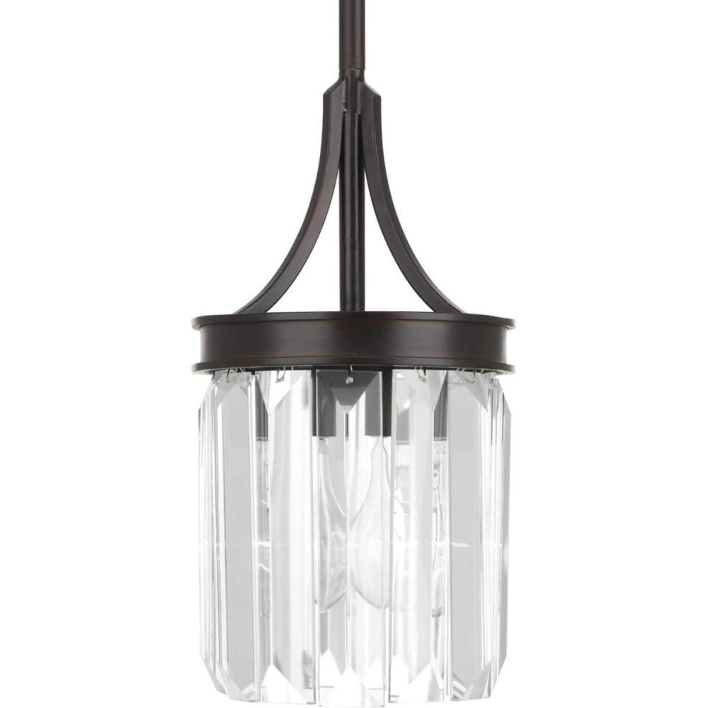 image:imageProgress Lighting P5320134 Glimmer OneLight MiniPendant Silver RidgeAntique Bronze