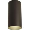 Progress Lighting 6-Inch Cylinder LED Outdoor Ceiling Light, 1-Light Modern Flush Mount Ceiling Light Fixture, Interior and Exterior Lighting for Home or Porch, Aluminum, Bronze (P5741-20/30K)(Bronze)