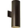 Progress Lighting 6-Inch Cylinder Outdoor LED Wall Sconce, 2-Light Modern Wall Mount LED Up and Down Lights, Interior and Exterior Lighting for Home or Porch, Aluminum, Metallic Gray (P5642-82/30K)(Antique Bronze)