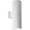 Progress Lighting 6-Inch Cylinder Outdoor LED Wall Sconce, 2-Light Modern Wall Mount LED Up and Down Lights, Interior and Exterior Lighting for Home or Porch, Aluminum, White (P5642-30/30K)