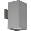 Progress Lighting 6-Inch Square Cylinder Outdoor LED Wall Sconce, 1-Light Modern Wall Mount LED Light, Interior and Exterior Lighting for Home or Porch, Aluminum, White (P5643-30-30K)(Black)