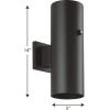 Progress Lighting Cylinder Collection 5-Inch 1-Light Antique Bronze Modern Outdoor LED Hanging Pendant Light(Black)