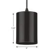 Progress Lighting Cylinder Collection 5-Inch 1-Light Antique Bronze Modern Outdoor LED Hanging Pendant Light(Bronze)