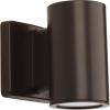 Progress Lighting P563001-147-30K Cylinders Collection 3″ LED Modern Outdoor Small Up/Down Wall Lantern Light, 3-1/3 Inch Diameter, Satin Nickel(Antique Bronze)