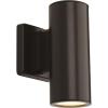 Progress Lighting P563001-147-30K Cylinders Collection 3″ LED Modern Outdoor Small Up/Down Wall Lantern Light, 3-1/3 Inch Diameter, Satin Nickel(Antique Bronze)
