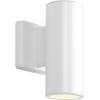 Progress Lighting P563001-147-30K Cylinders Collection 3″ LED Modern Outdoor Small Up/Down Wall Lantern Light, 3-1/3 Inch Diameter, Satin Nickel(White)