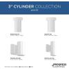 Progress Lighting P563001-147-30K Cylinders Collection 3″ LED Modern Outdoor Small Up/Down Wall Lantern Light, 3-1/3 Inch Diameter, Satin Nickel(White)