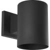 Progress Lighting 5-Inch Cylinder Outdoor LED Wall Sconce, 1-Light Modern Wall Mount LED Light, Interior and Exterior Lighting for Home or Porch, Aluminum, Black (P5674-31/30K)