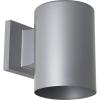 Progress Lighting 5-Inch Cylinder Outdoor LED Wall Sconce, 1-Light Modern Wall Mount LED Light, Interior and Exterior Lighting for Home or Porch, Aluminum, Metallic Gray (P5674-82/30K)