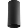 Progress Lighting 6-Inch Cylinder LED Outdoor Ceiling Light, 1-Light Modern Flush Mount Ceiling Light Fixture, Interior and Exterior Lighting for Home or Porch, Aluminum, Bronze (P5741-20/30K)(Black)