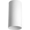 Progress Lighting 6-Inch Cylinder Outdoor Ceiling Light, 1-Light Modern Flush Mount Ceiling Light Fixture, Interior and Exterior Lighting for Home or Porch, Aluminum Construction, Bronze (P5741-20)(White)