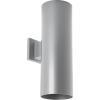 Progress Lighting 6-Inch Cylinder Outdoor LED Wall Sconce, 2-Light Modern Wall Mount LED Up and Down Lights, Interior and Exterior Lighting for Home or Porch, Aluminum, Metallic Gray (P5642-82/30K)(Gray)