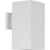 Progress Lighting 6-Inch Square Cylinder Outdoor LED Wall Sconce, 1-Light Modern Wall Mount LED Light, Interior and Exterior Lighting for Home or Porch, Aluminum, White (P5643-30-30K)(White)