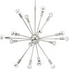 Progress Lighting Ion Collection 16-Light Mid-Century Modern Chandelier Light Polished Nickel(Polished Nickel)