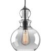 Progress Lighting Opal Globes Collection 1-Light White Glass Modern Pendant Light(Black)
