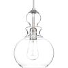 Progress Lighting Opal Globes Collection 1-Light White Glass Modern Pendant Light(Nickel)
