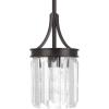 Progress Lighting P5320-134 Glimmer One-Light Mini-Pendant, Silver Ridge(Antique Bronze)