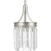 Progress Lighting P5320-134 Glimmer One-Light Mini-Pendant, Silver Ridge(Silver Ridge)
