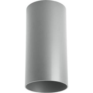 Progress Lighting 6-Inch Cylinder LED Outdoor Ceiling Light, 1-Light Modern Flush Mount Ceiling Light Fixture, Interior and Exterior Lighting for Home or Porch, Aluminum, Metallic Gray (P5741-82/30K)