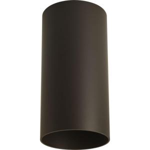 Progress Lighting 6-Inch Cylinder Outdoor Ceiling Light, 1-Light Modern Flush Mount Ceiling Light Fixture, Interior and Exterior Lighting for Home or Porch, Aluminum Construction, Bronze (P5741-20)(Bronze)