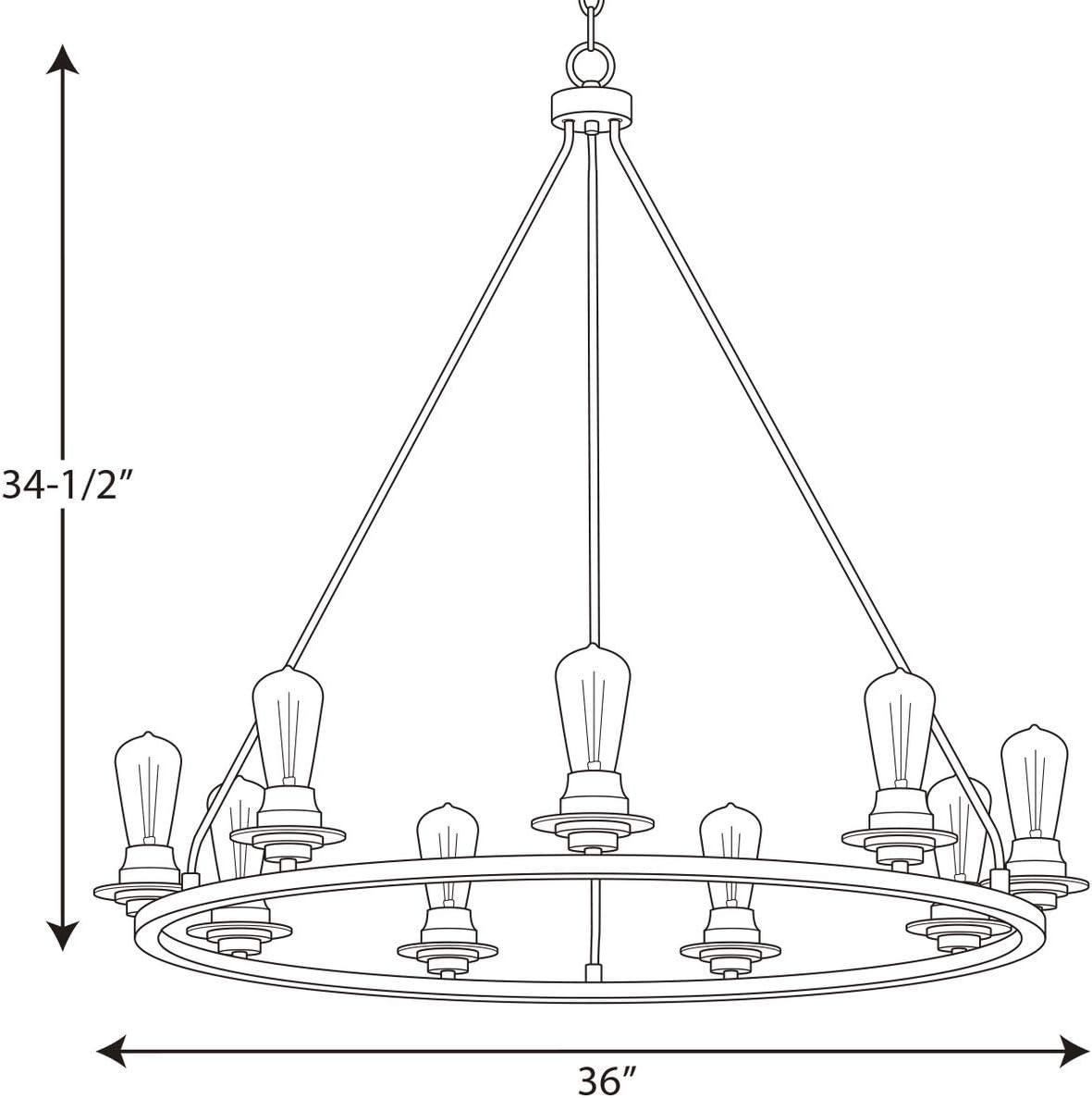 image:imageProgress Lighting Debut Collection NineLight ChandelierBrushed Nickel