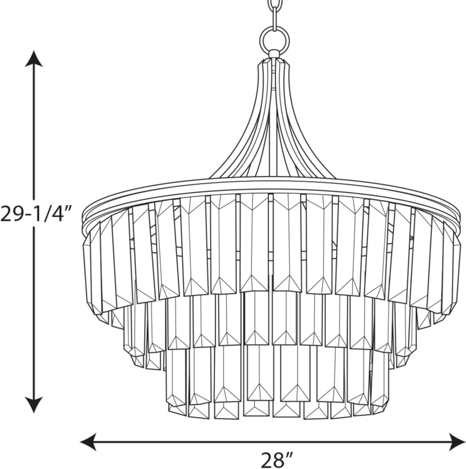 image:imageProgress Lighting Glimmer Collection 6Light Clear Glass Luxe Pendant Light Antique BronzeBronze