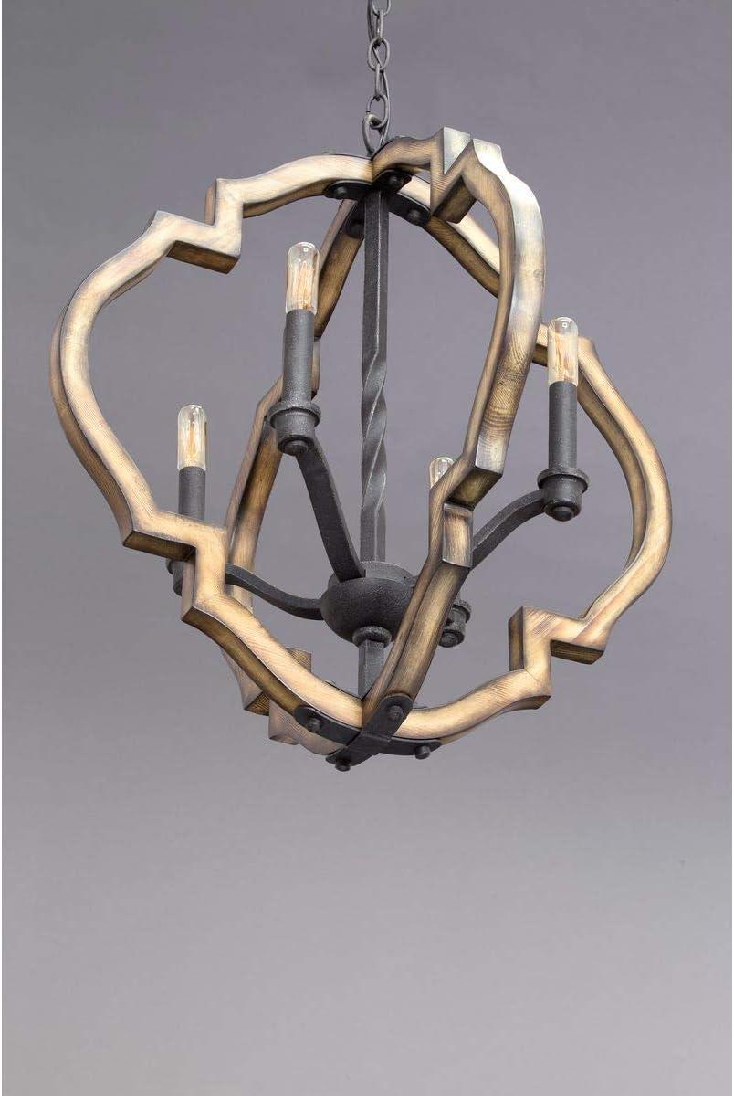 image:imageProgress Lighting Spicewood Collection 4Light Farmhouse Chandelier Light Gilded Iron Black