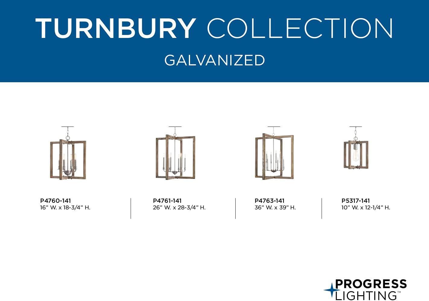 image:imageProgress Lighting Turnbury Collection 6Light Coastal Chandelier Light Galvanized