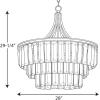 Progress Lighting Glimmer Collection 6-Light Clear Glass Luxe Pendant Light Antique Bronze(Gray)