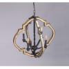 Progress Lighting Spicewood Collection 4-Light Farmhouse Chandelier Light Gilded Iron Black