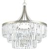 Progress Lighting Glimmer Collection 6-Light Clear Glass Luxe Pendant Light Antique Bronze(Gray)