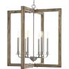 Progress Lighting Turnbury Collection 6-Light Coastal Chandelier Light Galvanized