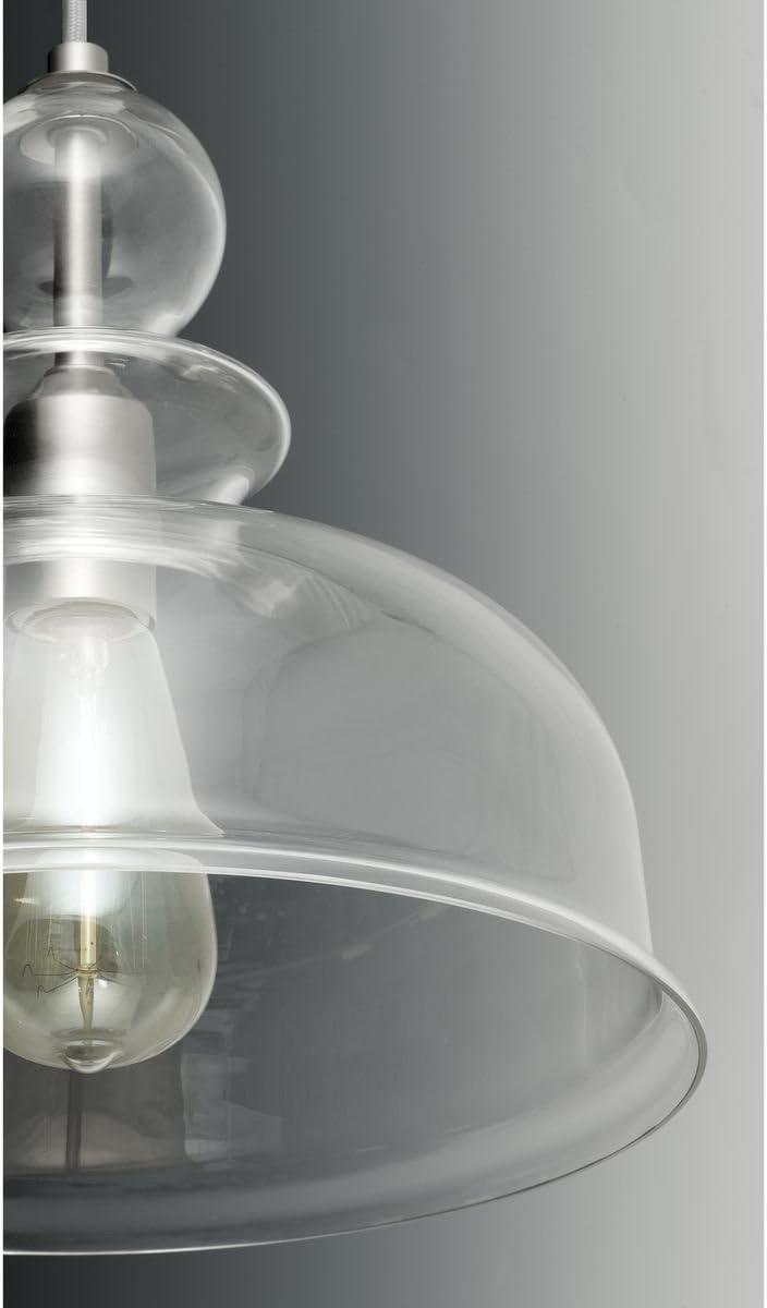 image:imageStaunton Collection 1Light Clear Glass Global Pendant Light Brushed NickelNickel