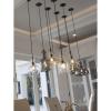 Staunton Collection 1-Light Clear Glass Global Pendant Light Brushed Nickel(Black)