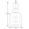 Staunton Collection 1-Light Clear Glass Global Pendant Light Brushed Nickel(Black)