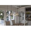 Staunton Collection 1-Light Clear Glass Global Pendant Light Brushed Nickel(Bronze)
