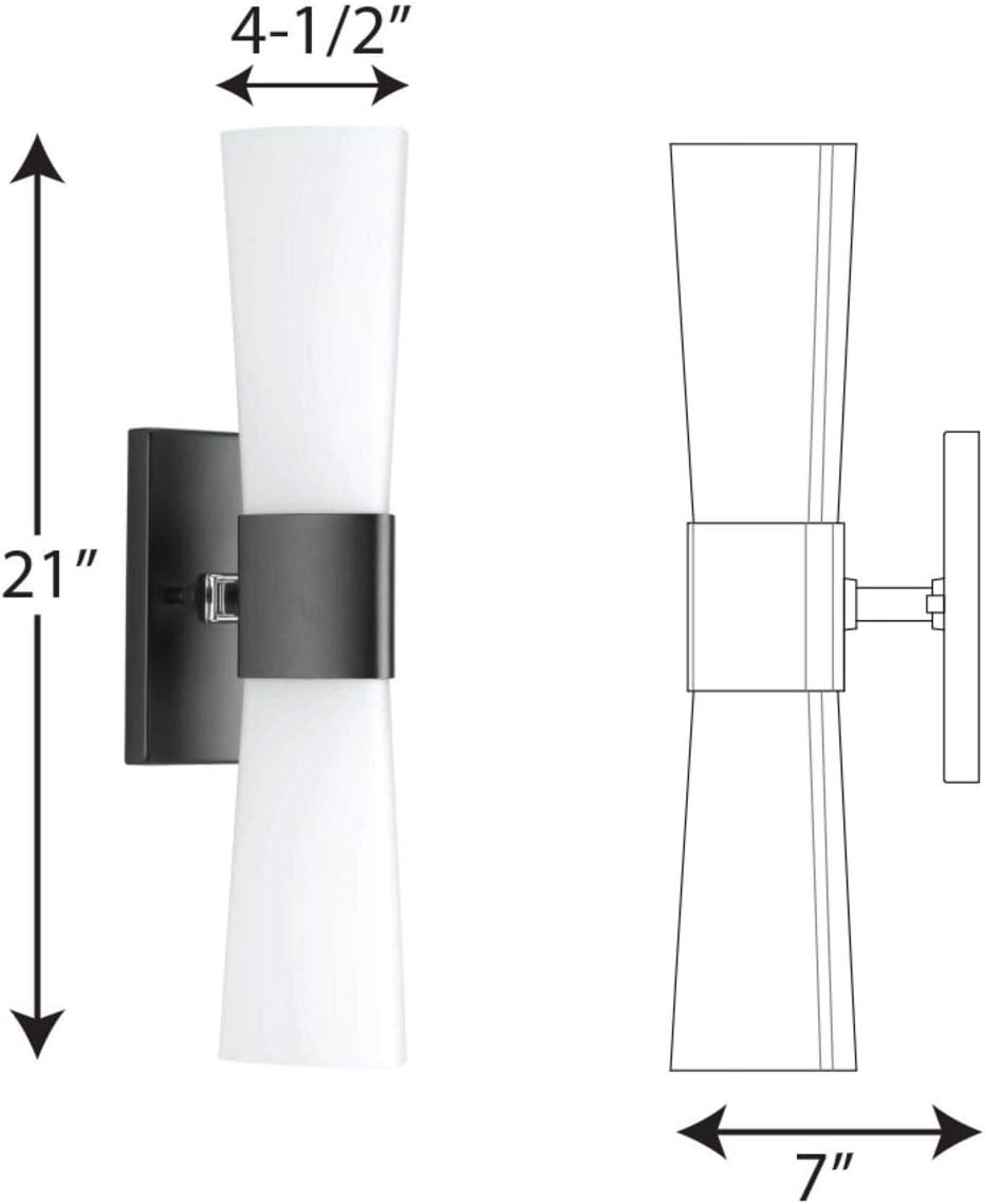image:imageProgress Lighting P300062015 Zura Bath amp Vanity Chrome 2100x450x450Matte Black