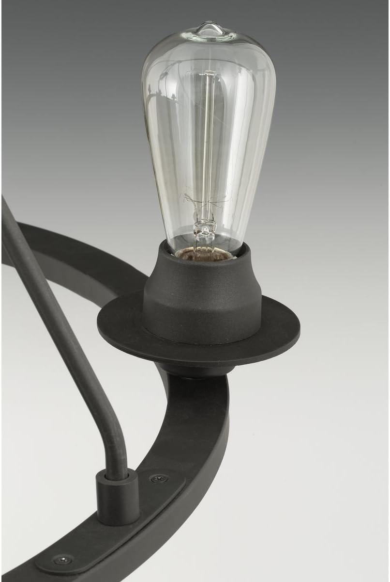 image:imageProgress Lighting Debut Collection 3Light Farmhouse Chandelier Light Brushed NickelBlack
