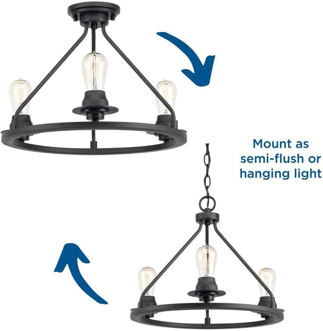image:imageProgress Lighting Debut Collection 3Light Farmhouse Chandelier Light Brushed NickelBlack