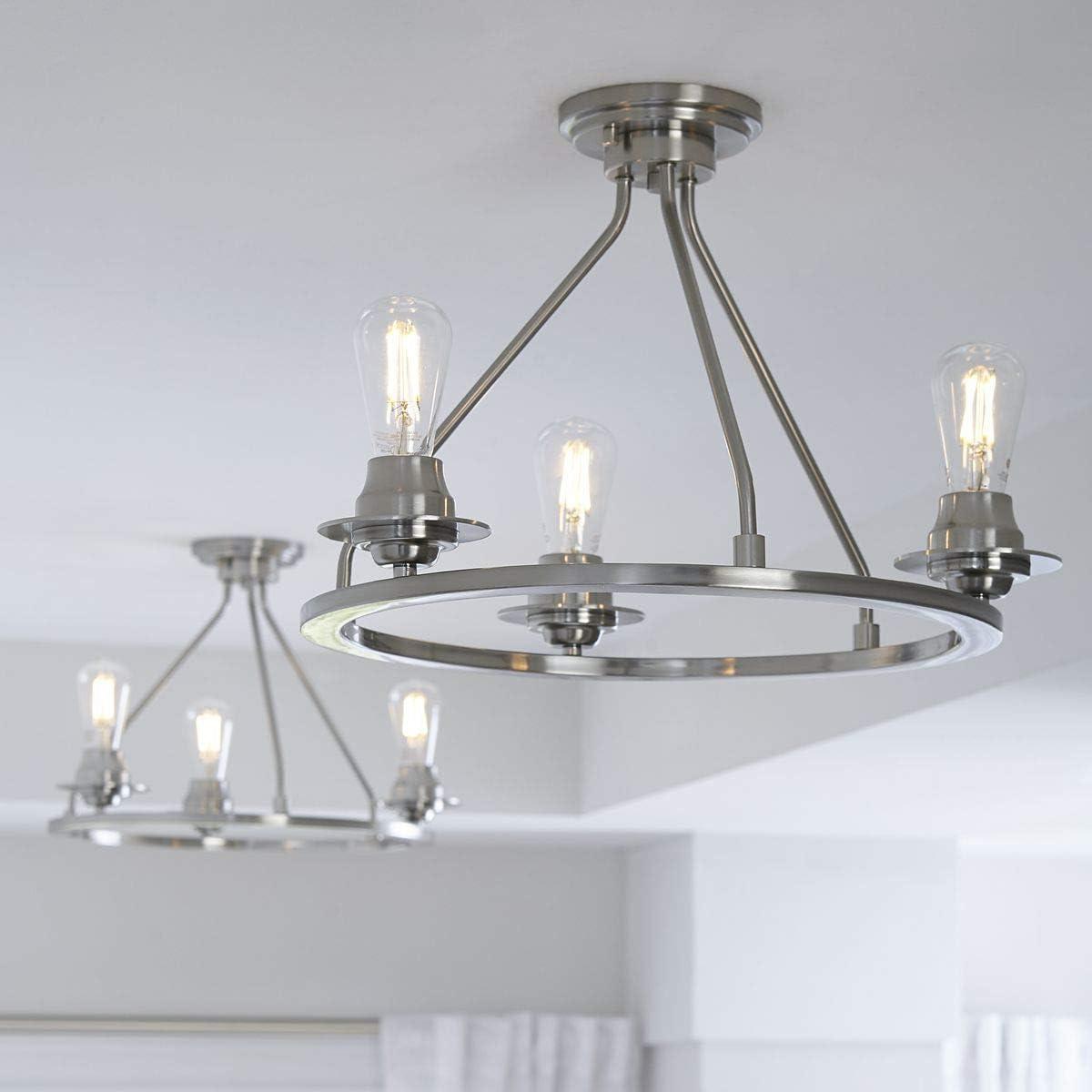 image:imageProgress Lighting Debut Collection 3Light Farmhouse Chandelier Light Brushed NickelNickel